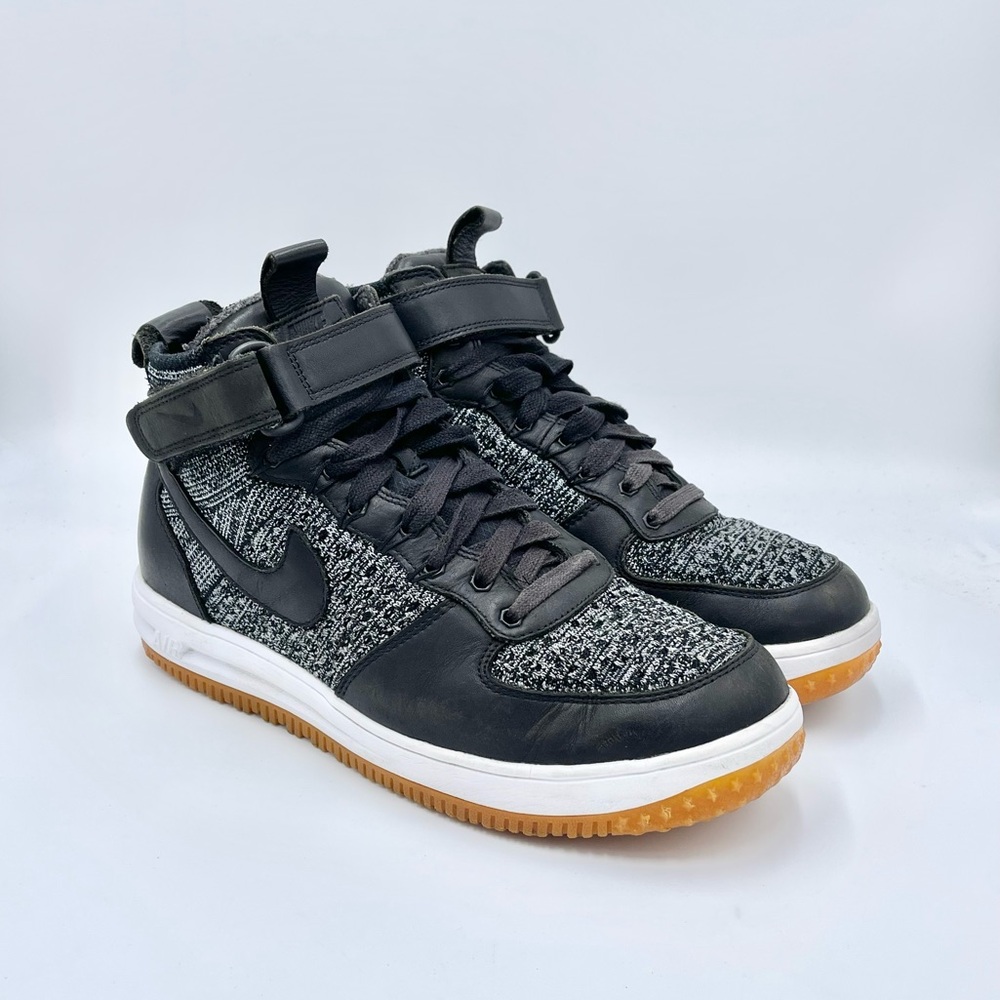 Nike Lunar Force 1 Flyknit Workboot Gray Black 855984-001 Men’s size 10.5